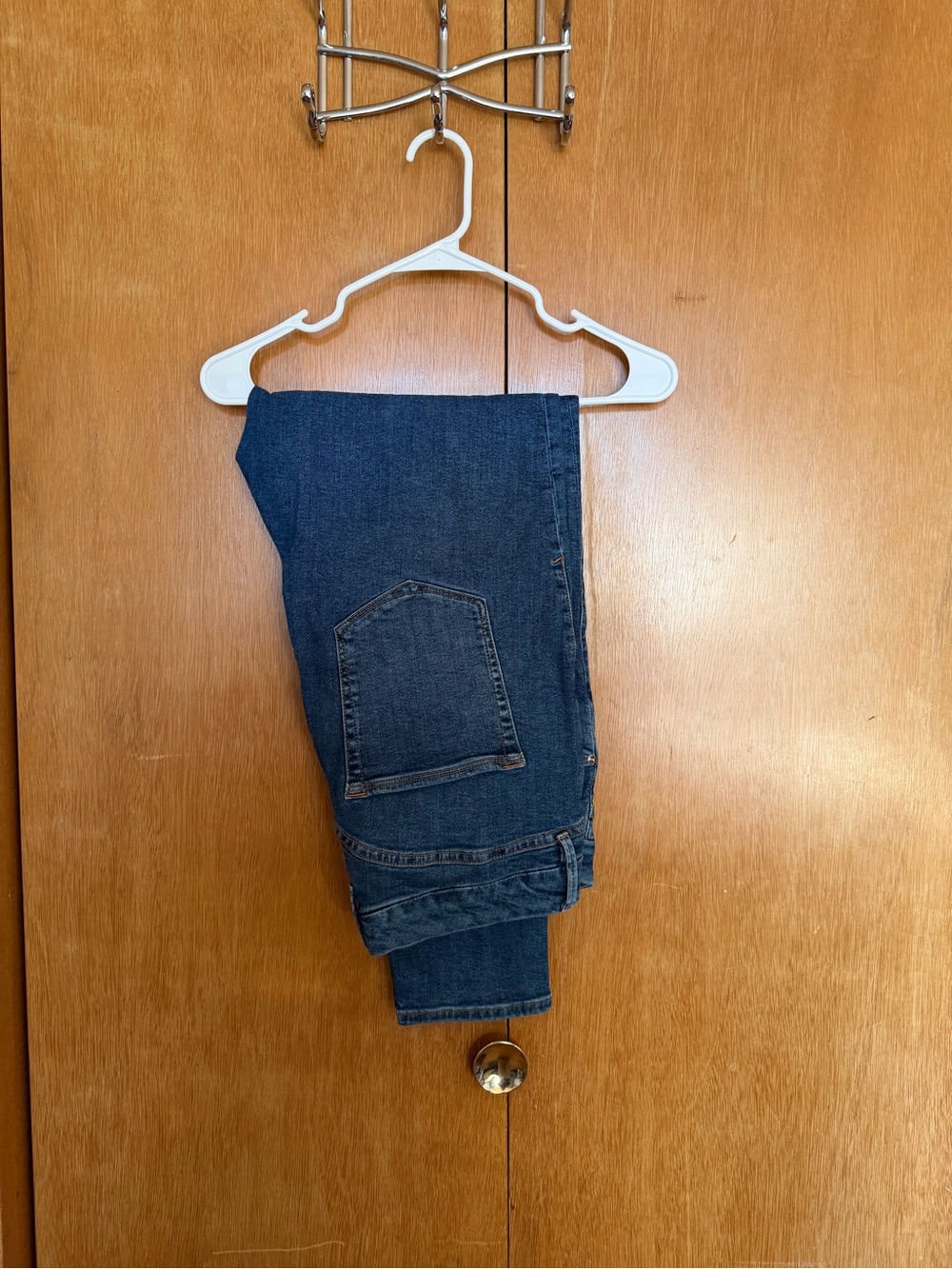 Good American Dark Blue Straight Leg Jeans